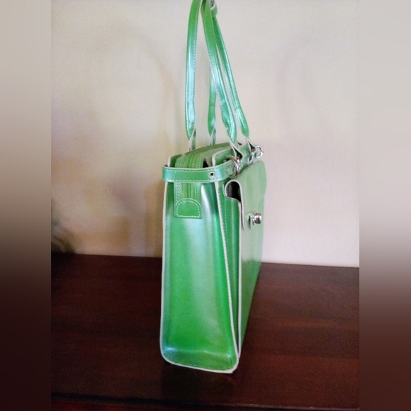 McKlein USA Winnetka Tote Briefcase Computer Bag Green - Picture 5 of 13